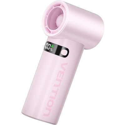 Ventoinha Portátil PBE Recarregável USB-C c/ Ecrã LED (Rosa) - VENTION Ventoinha Portátil PBE Recarregável USB-C c/ Ecrã LED (Rosa) - VENTION