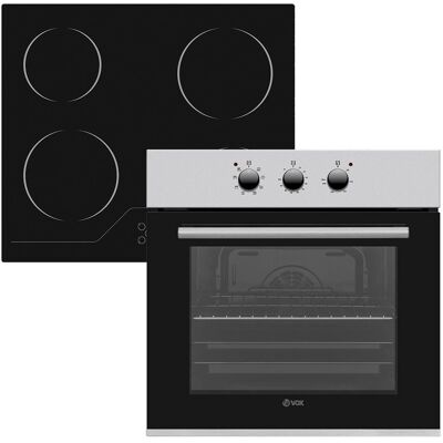 Pack Forno Elétrico 65L + Placa Elétrica Vitrocerâmica 4 Zonas (Preto) - VOX Pack Forno Elétrico 65L + Placa Elétrica Vitrocerâmica 4 Zonas (Preto) - VOX