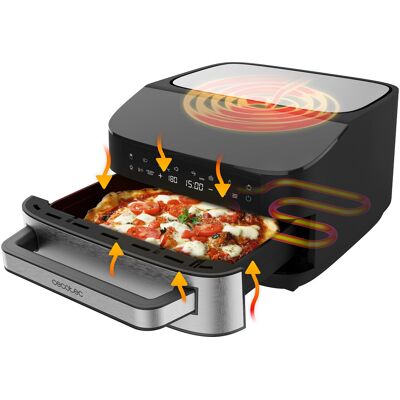 Forno Elétrico Pizza&Fry 7000 2600W 7L (Preto/Cinzento) - CECOTEC Forno Elétrico Pizza&Fry 7000 2600W 7L (Preto/Cinzento) - CECOTEC