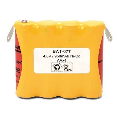Pack Bateria Ni-Cd 950mAh 4,8V - SAFT Pack Bateria Ni-Cd 950mAh 4,8V - SAFT