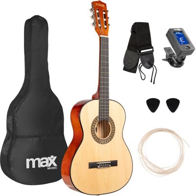 Pack SoloArt Guitarra Clássica Junior 3/4 + Acessórios - MAX Pack SoloArt Guitarra Clássica Junior 3/4 + Acessórios - MAX