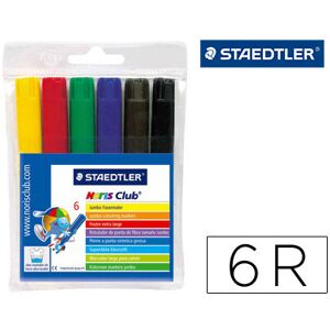 Marcador Staedtler Cor Jumbo Traco 3 mm Estojo de 6 Cores Sortidas Marcador Staedtler Cor Jumbo Traco 3 mm Estojo de 6 Cores Sortidas