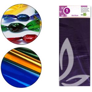 Papel de Celofano Violeta Liderpapel - 50x70cm, 22G/M2, 5 Folhas Papel de Celofano Violeta Liderpapel - 50x70cm, 22G/M2, 5 Folhas