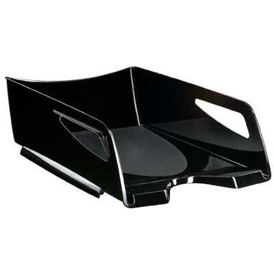 Tabuleiro de Secretaria Cep Plastico Preto Green Spririt de Grande Capacidade 386X270X115 mm Tabuleiro de Secretaria Cep Plastico Preto Green Spririt de Grande Capacidade 386X270X115 mm