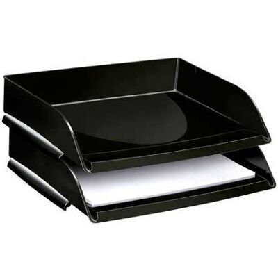 Tabuleiro de Secretaria Cep Plastico Preto Greenspirit Plastico 348X257X66 mm Tabuleiro de Secretaria Cep Plastico Preto Greenspirit Plastico 348X257X66 mm