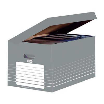 Caixa Elba em Cartão Cor Cinzapara Arquivo Definitivo 345X450X280mm Caixa Elba em Cartão Cor Cinzapara Arquivo Definitivo 345X450X280mm