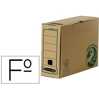 Caixa Fellowes p/ Arquivo Definitivo Folio Cartão Reciclado Lombada 100 mm Caixa Fellowes p/ Arquivo Definitivo Folio Cartão Reciclado Lombada 100 mm