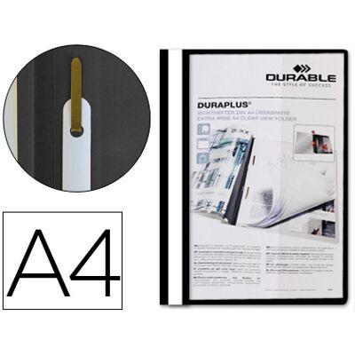 DURABLE Capa Duraplus Din A4 c/ Fastener Preto 2579-01 DURABLE Capa Duraplus Din A4 c/ Fastener Preto 2579-01