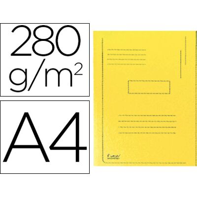 Classificador Exacompta de Cartolina Reciclada Din A4 Amarelo 280g/m2 c/ 2 Abas Interior Classificador Exacompta de Cartolina Reciclada Din A4 Amarelo 280g/m2 c/ 2 Abas Interior