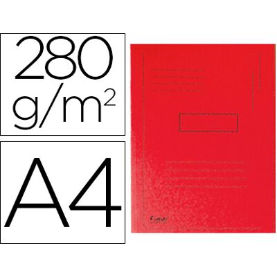Classificador Exacompta de Cartolina Reciclada Din A4 Vermelho 280g/m2 c/ 2 Abas Interior Classificador Exacompta de Cartolina Reciclada Din A4 Vermelho 280g/m2 c/ 2 Abas Interior