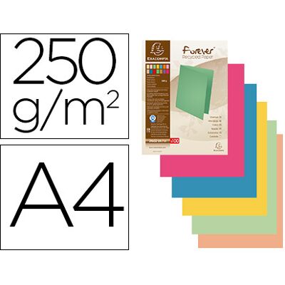 Classificador Exacompta Foldyne de Cartolina Reciclada Din A4 Embalagem de 100 Cores Sortidos 250g Classificador Exacompta Foldyne de Cartolina Reciclada Din A4 Embalagem de 100 Cores Sortidos 250g