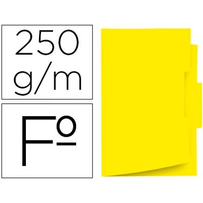 Classificador Gio de Cartolina Folio Pestana Central 250 g/m2 Amarelo Classificador Gio de Cartolina Folio Pestana Central 250 g/m2 Amarelo