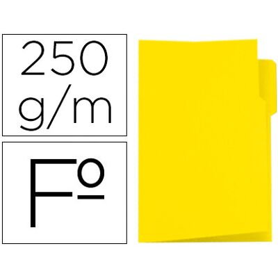 Classificador Gio de Cartolina Folio Pestana Esquerda 250 g/m2 Amarelo Classificador Gio de Cartolina Folio Pestana Esquerda 250 g/m2 Amarelo