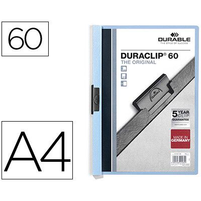 Pasta Dossier Durable, C/Clip Lateral, A4, 60 Folhas Azul Pasta Dossier Durable, C/Clip Lateral, A4, 60 Folhas Azul