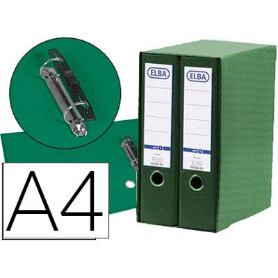 Módulo Elba 2 Pasta de Arquivo de Alavanca Din A4 c/Rado 2 Aneis Verde Lombada de 80 mm Módulo Elba 2 Pasta de Arquivo de Alavanca Din A4 c/Rado 2 Aneis Verde Lombada de 80 mm