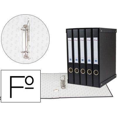 Módulo Pardo de 5 Pastas de Arquivo 2 Aneis de 25 mm Folio Cor Preto 350X230X300 mm Módulo Pardo de 5 Pastas de Arquivo 2 Aneis de 25 mm Folio Cor Preto 350X230X300 mm