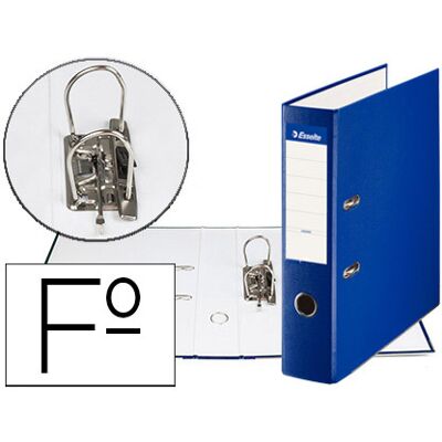 Aquivador de Alavanca Esselte Carton Forrado PVC Folio Lomo de 75mm c/ Rado Azul Aquivador de Alavanca Esselte Carton Forrado PVC Folio Lomo de 75mm c/ Rado Azul