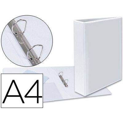 Pasta Canguru Esselte 2 Aneis Mistos de 40mm A4 Plastico Branco Pasta Canguru Esselte 2 Aneis Mistos de 40mm A4 Plastico Branco