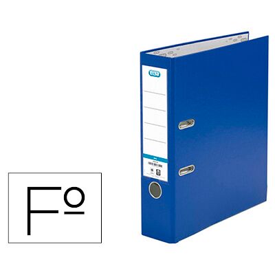 Pasta de Alavanca Elba Cartão Forrado PVC c/ Rado Top Folio Lombada 80mm Azul Pasta de Alavanca Elba Cartão Forrado PVC c/ Rado Top Folio Lombada 80mm Azul
