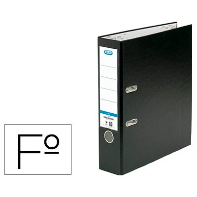 Pasta de Alavanca Elba Cartão Forrado PVC c/ Rado Top Folio Lombada 80mm Preto Pasta de Alavanca Elba Cartão Forrado PVC c/ Rado Top Folio Lombada 80mm Preto