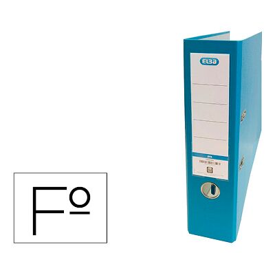 Pasta de Alavanca Elba Cartão Forrado PVC c/ Rado Top Folio Lombada 80mm Turquesa Pasta de Alavanca Elba Cartão Forrado PVC c/ Rado Top Folio Lombada 80mm Turquesa