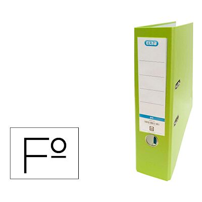 Pasta de Alavanca Elba Cartão Forrado PVC c/ Rado Top Folio Lombada 80mm Verde Lima Pasta de Alavanca Elba Cartão Forrado PVC c/ Rado Top Folio Lombada 80mm Verde Lima