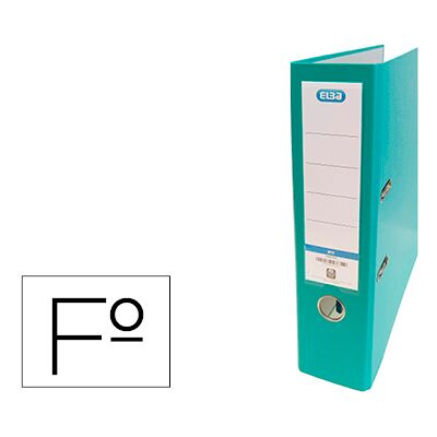 Pasta de Alavanca Elba Cartão Forrado PVC c/ Rado Top Folio Lombada 80mm Verde Menta Pasta de Alavanca Elba Cartão Forrado PVC c/ Rado Top Folio Lombada 80mm Verde Menta