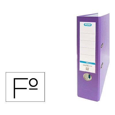 Pasta de Alavanca Elba Cartão Forrado PVC c/ Rado Top Folio Lombada 80mm Violeta Pasta de Alavanca Elba Cartão Forrado PVC c/ Rado Top Folio Lombada 80mm Violeta
