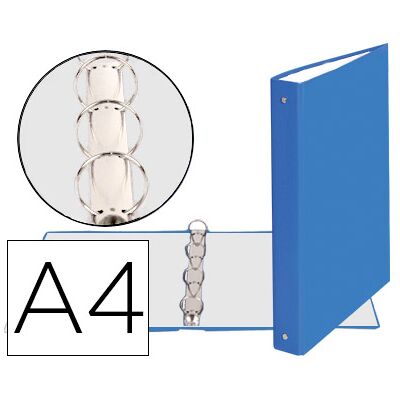 Pasta Exacompta de 4 Aneis 30mm Redondos Din A4 Cartão Forrado Azul Claro Pasta Exacompta de 4 Aneis 30mm Redondos Din A4 Cartão Forrado Azul Claro