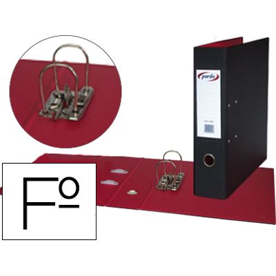 Pastas de Arquivo Pardo Folio En Plastico 2 Aneis de 70mm Cor Preto Pastas de Arquivo Pardo Folio En Plastico 2 Aneis de 70mm Cor Preto