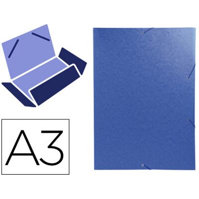 Pasta de Elasticos Exacompta Din A3 3 Abas Cor Azul Pasta de Elasticos Exacompta Din A3 3 Abas Cor Azul