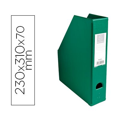 Porta Revistas Exacompta PVC Lombada 70mm Cor Verde 230X310X70 mm Porta Revistas Exacompta PVC Lombada 70mm Cor Verde 230X310X70 mm