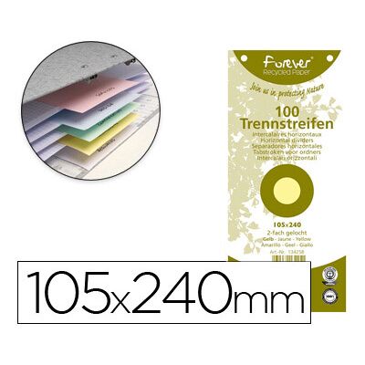 Separador Exacompta Cartolina de 180 g (100 Separadores) 105X240 mm c/ 12 Furos Cor Amarelo Separador Exacompta Cartolina de 180 g (100 Separadores) 105X240 mm c/ 12 Furos Cor Amarelo