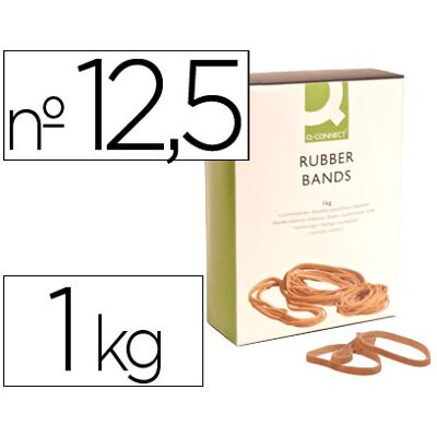 Bandas Elasticas Q-Connect C/1000 Gr 100X9 mm Numero 12,5 Bandas Elasticas Q-Connect C/1000 Gr 100X9 mm Numero 12,5