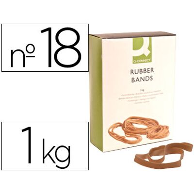 Bandas Elasticas Q-Connect C/1000 Gr 100X9 mm Numero 18 Bandas Elasticas Q-Connect C/1000 Gr 100X9 mm Numero 18
