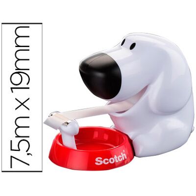 Desenrolador Scotch de Secretaria Doggy C31 de 19mm X7,5 Mt Inclui Rolo de Fita Magic Desenrolador Scotch de Secretaria Doggy C31 de 19mm X7,5 Mt Inclui Rolo de Fita Magic