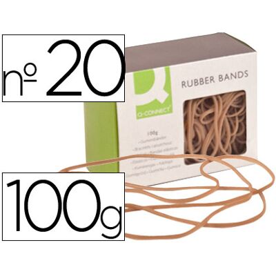 Elasticos Q-Connect 100 Gr Numero 20 Elasticos Q-Connect 100 Gr Numero 20
