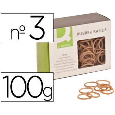 Elasticos Q-Connect 100 Gr Numero 3 Elasticos Q-Connect 100 Gr Numero 3