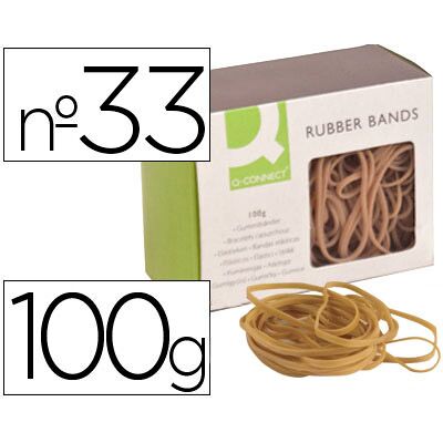 Elasticos Q-Connect 100 Gr Numero 33 Elasticos Q-Connect 100 Gr Numero 33
