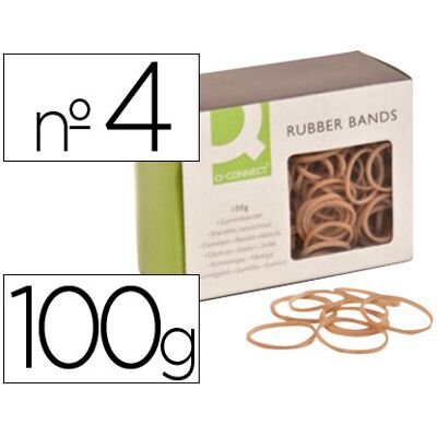 Elasticos Q-Connect 100 Gr Numero 4 Elasticos Q-Connect 100 Gr Numero 4