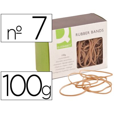 Elasticos Q-Connect 100 Gr Numero 7 Elasticos Q-Connect 100 Gr Numero 7