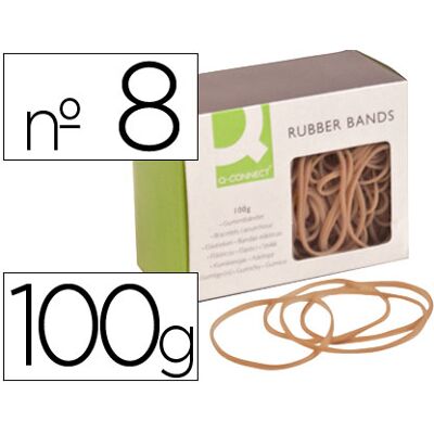 Elasticos Q-Connect 100 Gr Numero 8 Elasticos Q-Connect 100 Gr Numero 8