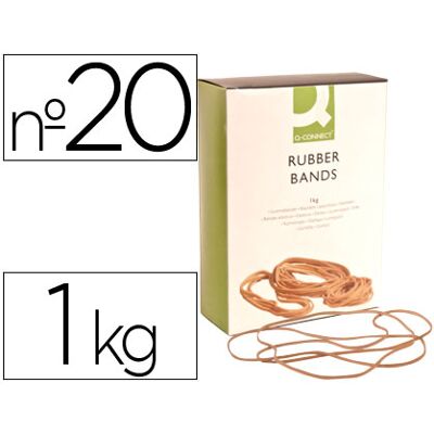 Elasticos Q-Connect 1000 Gr Numero 20 Elasticos Q-Connect 1000 Gr Numero 20