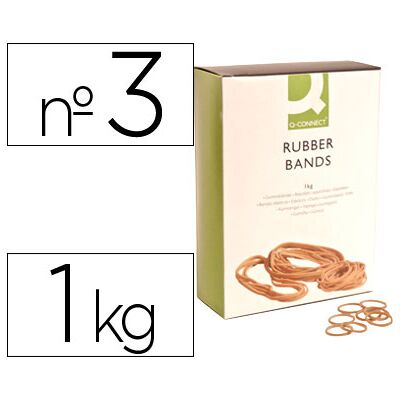 Elasticos Q-Connect 1000 Gr Numero 3 Elasticos Q-Connect 1000 Gr Numero 3