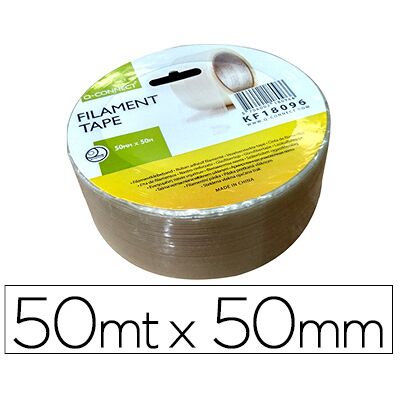 Fita Adesiva Q-Connect Monofilamentos Transparente 50 Mt X 50 mm p/ Embalagem Fita Adesiva Q-Connect Monofilamentos Transparente 50 Mt X 50 mm p/ Embalagem