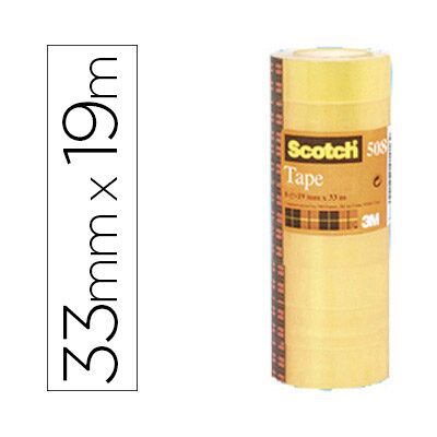 Fita Adesiva Scotch Acordeao Embalagem 8 508 19X33 mm Fita Adesiva Scotch Acordeao Embalagem 8 508 19X33 mm