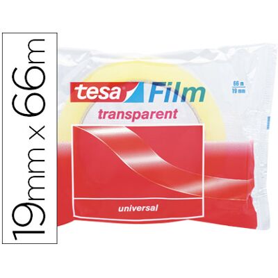 Fita Adesiva Tranpartente Tesa 66 Mt X 19 mm Fita Adesiva Tranpartente Tesa 66 Mt X 19 mm
