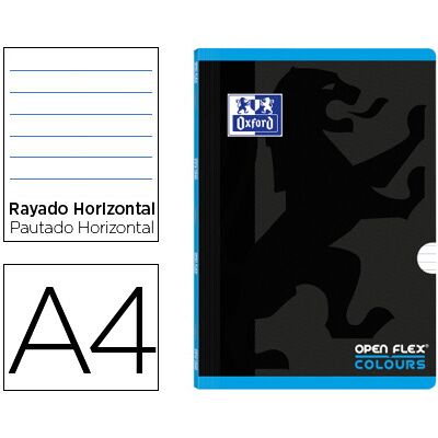 Caderno Agrafado Oxford Openflex Colours A4 90G 48F Pautado Turquesa Caderno Agrafado Oxford Openflex Colours A4 90G 48F Pautado Turquesa