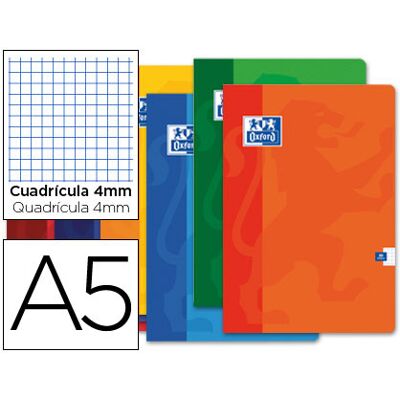 Caderno Escolar Oxford 80F A-5 Quadriculado 4 mm Caderno Escolar Oxford 80F A-5 Quadriculado 4 mm