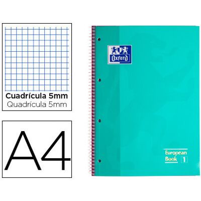 Caderno Espiral Oxford Capa Extradura Microperfurado A4 80F Quadriculado Menta Gelo Caderno Espiral Oxford Capa Extradura Microperfurado A4 80F Quadriculado Menta Gelo